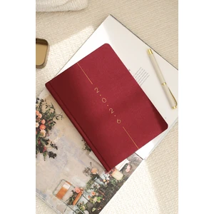 Matt Notebook 2026 Yılı A5 Keten Haftalık Ajanda 15X21 cm - 12 Aylık Bordo