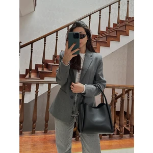 Kadın Gold Kilit Detaylı Ayarlanabilir Askılı El Omuz ve Çapraz Çanta Mona