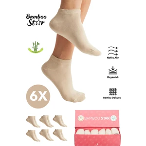 Bambu Kadın Lastiksiz Soket Dikişsiz Premium Çorap 3'lü Asorti Paket Sıkmayan Çorap/ Iz Bırakmaz