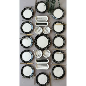 Elegance Puantiye 12 Kişilik 21 Parça Kahvaltı Takımı