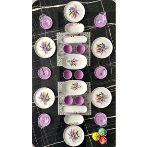 Lila 24 Parça Kahvaltı Takımı