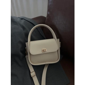 Kadın Gold Kilit Detaylı Ayarlanabilir Askılı El Omuz ve Çapraz Çanta Mona