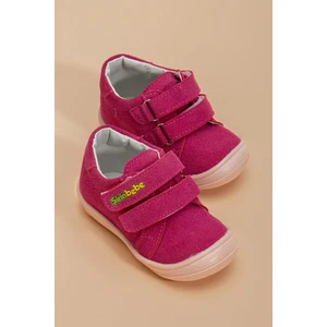 Şirinbebe Ortopedik Kız Ilkadım Bebek Ayakkabı Fuşya Çift Cırtlı