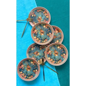 Mihrimah 6 Adet Tatlı Tabağı(Şeftali)