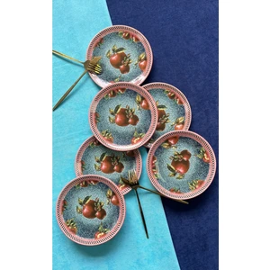 Hürrem Sultan 6 Adet Tatlı Tabağı(Elma)