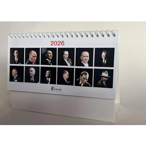 Keskin 2026-MTK-823 Karton Üçgen Masa Takvim- Atatürk