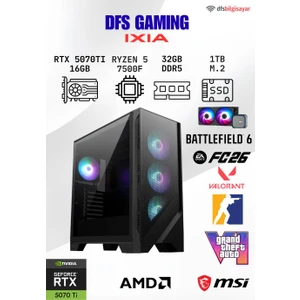 DFS Bilgisayar Dfs Gamıng Ixıa Ryzen 5 7500F-B650M-RTX 5070 Tı 16GB -32GB Ddr5 Ram-1tb M.2 Ssd-Oyuncu Bilgisayarı Sistem Tavsiyesi