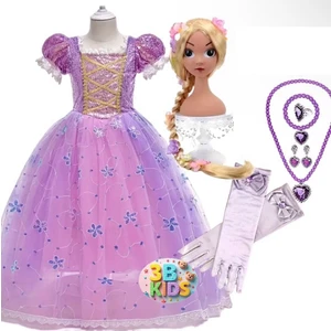 Rapunzel Peruklu Kostüm Seti