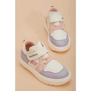 Şirinbebe Şiringenç Kız Çocuk Spor Ayakkabı Ortopedik Pudra Cırtlı