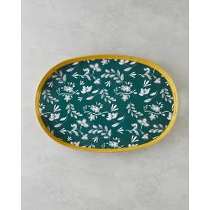 Leafscape Pp Tepsi 44X30 cm Beyaz - Yeşil