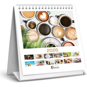 Keskin 2026-KARE Masa Takvimi - Kahve