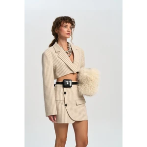 Elegant Bej Ceket-Etek Takım