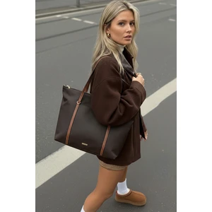 Kadın Mona Acı Kahve Tote Omuz Çantası