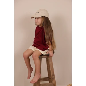 Ohlala Koala Bordo Nakışlı Oversize T-Shirt