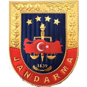 Jandarma Mont Brövesi Yelek Arması 3D Plastik Tpu Yeni Model Tip Cırtlı, Standart Ölçü,