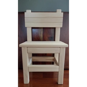 Doğal Ahşap Çocuk Sandalyesi, Çocuk taburesi, Küçük Sandalye, Ham, Zımparalanmış, Kurulu, Montajsız, Çocuk çalışma masası sandalyesi,  Cilasız, 1,5 Yaş - 6 Yaş, En: 29 Oturma Yüksekliği: 27