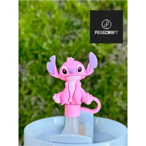 Stitch Termos Aksesuar Pipetli Termos Aksesuarı Pipet Süslemeleri