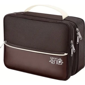 Çok Bölmeli Büyük Boy Elektronik Cihaz ve Kablo Düzenleyi Taşınabilir Seyahat Çantası