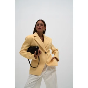 Naica Sarı Belden Oturmalı Blazer