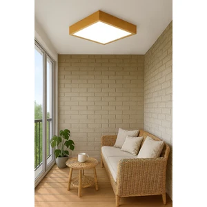 Bambu Çerçeveli LED Tavan Aydınlatması Enerji Tasarruflu Avize 30*30 cm 3200K Gün Işığı