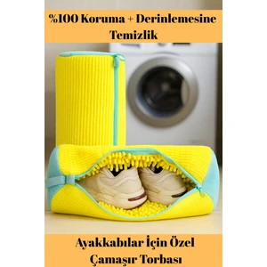 Çamaşır Makinesi Ayakkabı Yıkama Çantası – Koruyucu, Fermuarlı, Tekrar Kullanılabilir