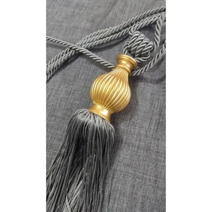 Gold&antrasit Kuka Braçol Kornişe Takma Tavan Yan Bağlama Perde Toplama Aksesuar Tieback
