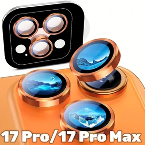 iPhone 17 Pro Max ve 17 Pro Uyumlu Kolay Uygulama Aparatlı Yüksek Kalite Safir Kamera Lens Koruyucu