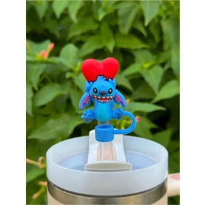 Stitch Termos Aksesuar Pipetli Termos Aksesuarı Pipet Süslemeleri