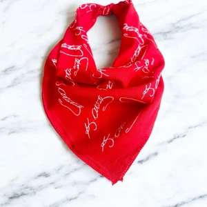 Atatürk imzalı Kırmızı Unisex %100 Koton Bandana 23 NISAN,29EKIM