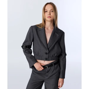 Suni Deri Kemerli Crop Blazer TW6250106019036