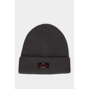 Erkek Etiket Baskılı Triko Bere A5067AX25WN