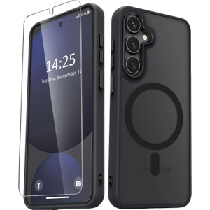 Samsung Galaxy S25 Uyumlu Ekran Koruyuculu Kılıf Magsafe Sarj Destekli Kamera Çıkıntılı Mat Kapak