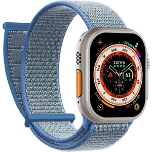 Apple Watch Series 11 42MM Hasırlı Kordon Woven Mavi