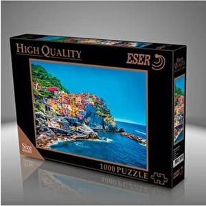 1000 Parça Manarola Town Puzzle Yüksek Kalite 68x48 cm Zorluğu Orta