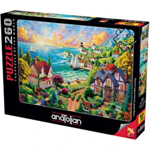 260 Parça XL Puzzle Sahildeki Köy 48 x 33 cm Eğlenceli Zihin Geliştirici Oyun
