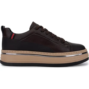 Tamer Tanca Erkek Hakiki Deri Sneakers & Spor Ayakkabı 381 21624 Erk Ayk Y25 Kahve Kmbn