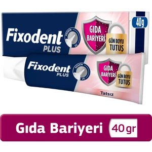 Plus Diş Protez Yapıştırıcı Krem 40 g – Aromasız, Güçlü Tutuş ve Gıda Bariyeri, Tam/Kısmi Protezler İçin