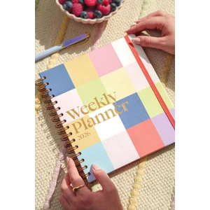 Matt Notebook 2026 Yılı Haftalık Kare Ajanda - 12 Aylık