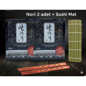 2 Adet 5li Nori Sushi Yosunu + Sushi Matı Hediye / Suşi Seti
