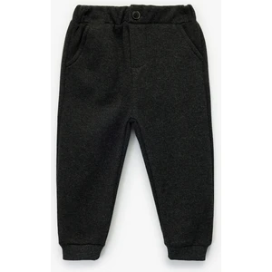 Düğme Detaylı Cepli Beli Lastikli Basic Pantolon Görünümlü Eşofman Altı