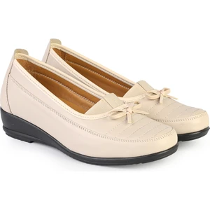 ERN SHOES İçi Hakiki Deri Bej Renk Tam Ortopedik  Anne Ayakkabısı