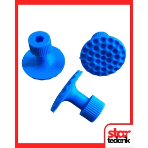 Pdr Boyasız Göçük Düzeltme Plastiği Bombeli Yuvarlak Mavi Çap 27Mm 10 Adet