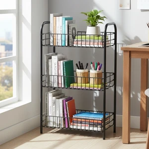 Katlı Kitaplık & Ayakkabılık, Banyo, Mutfak, Oyuncak Rafı Metal Kitaplık