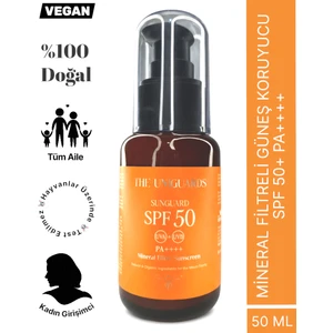 The Uniguards Güneş Kremi 50 Spf, Bebekler, Hamileler, Hassas ve Tüm Ciltler, %100 Mineral Filtreli Doğal 50 ml
