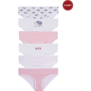 Kız Çocuk 6'lı Desenli Slip
