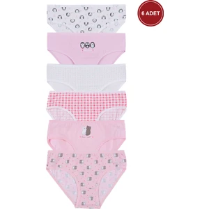 Kız Çocuk 6'lı Desenli Slip
