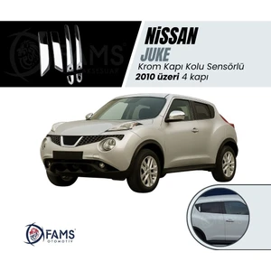 Nissan Juke Uyumlu Krom Kapı Kolu 4 Kapı 2010 Üzeri P. Çelik Uyumlu (Sensörlü)