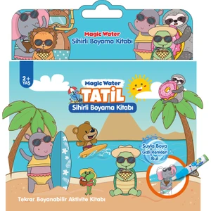Magic Water Sihirli Boyama Kitabı Tatil Özel Sulu Kalem ile Water Painting