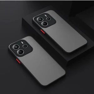 Xiaomi Redmi Note 14 4g Kılıf Mat Parmak Izi Yapmaz Kamera Korumalı Renkli Tuşlu Sert Silikon Kapak