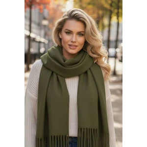 Kadın Yumuşak Dokulu Püsküllü Kışlık Buklet Atkı Şal